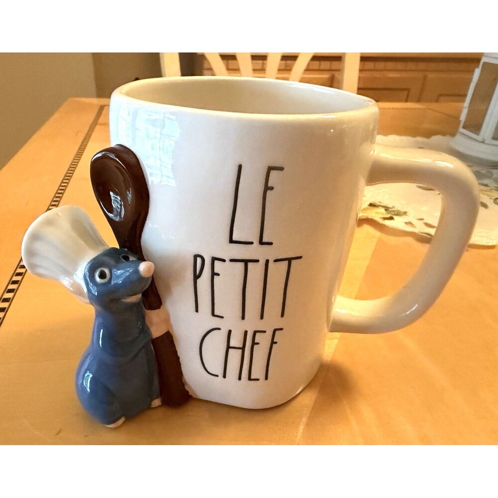 Rae Dunn Disney Pixar Ratatouille "Le Petit Chef" Ceramic Mug EUC Remy